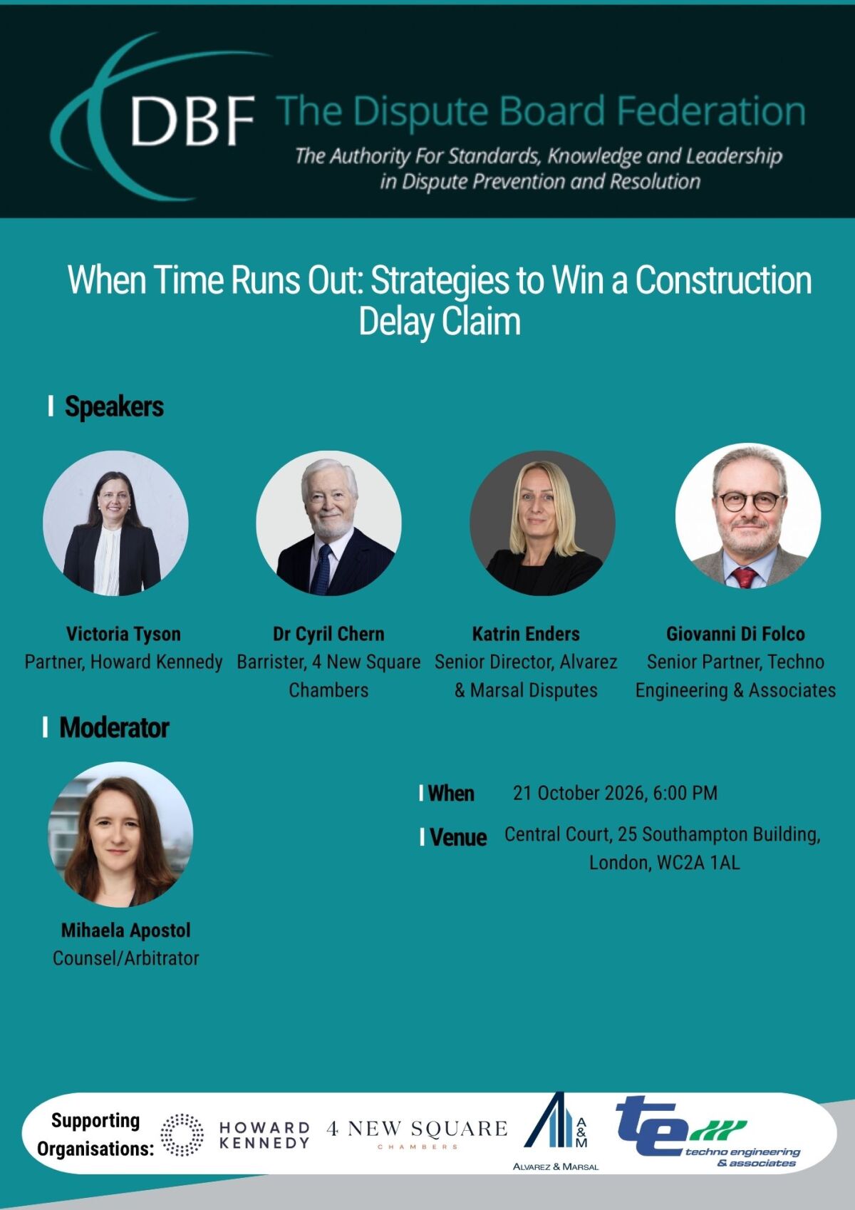 DBF Event: When Time Runs Out: Strategies to Win a Construction Delay Claim